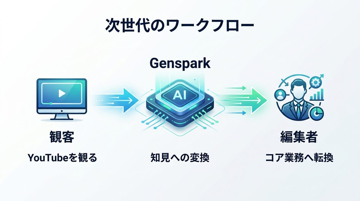 図解:動画を「観るもの」から「作るもの」へ:次世代のワークフロー