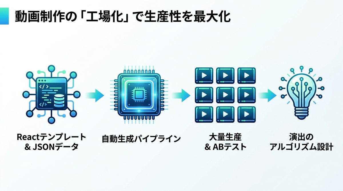 図解：動画制作の「工場化」で生産性を最大化するために