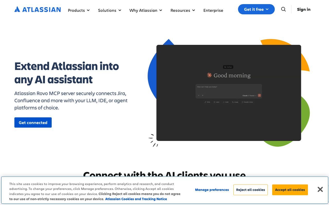 Rovo MCP（Atlassian）の公式サイトトップページ