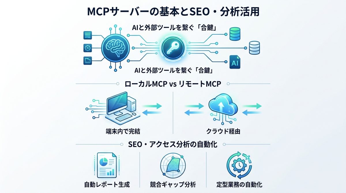 図解：MCPサーバーとは？SEO・アクセス分析との連携で何が変わるか