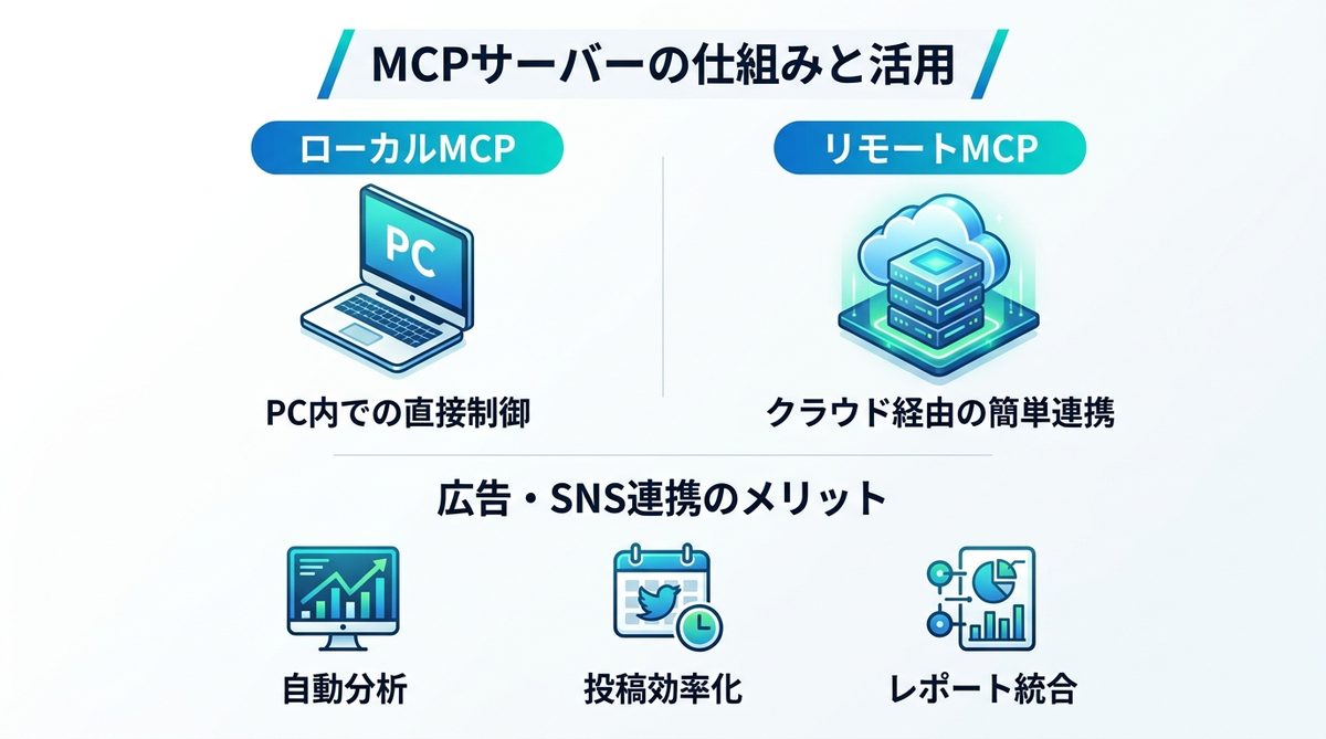 図解：MCPサーバーとは？広告運用・SNSとの連携で何が変わるか