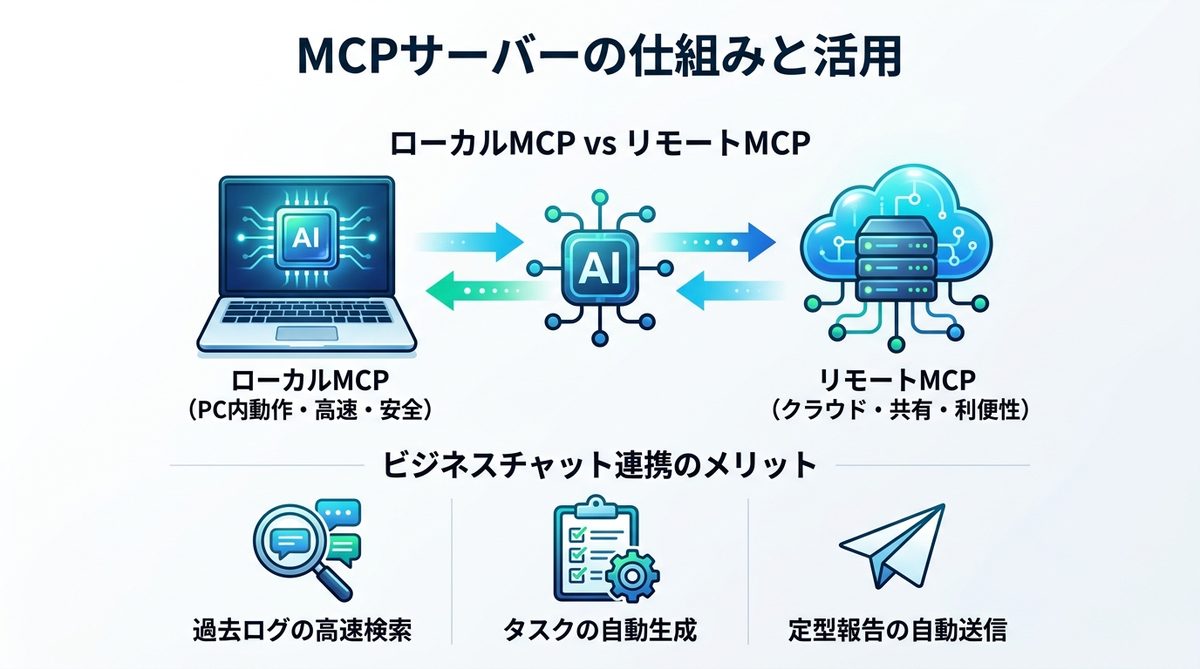 図解：MCPサーバーとは？ビジネスチャットとの連携で何が変わるか