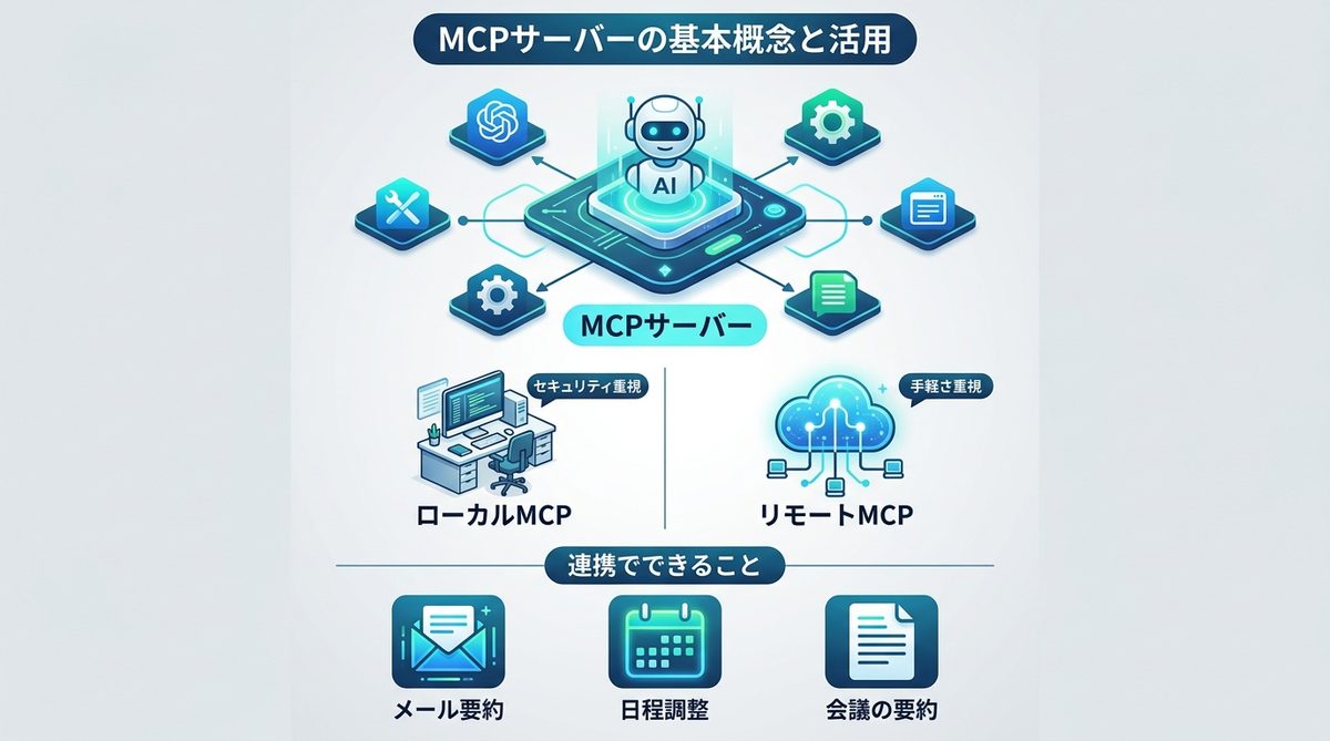 図解：MCPサーバーとは？メール・会議ツールとの連携で何が変わるか