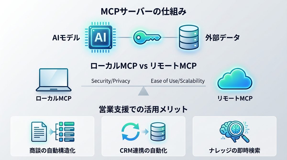 図解：MCPサーバーとは？営業支援との連携で何が変わるか