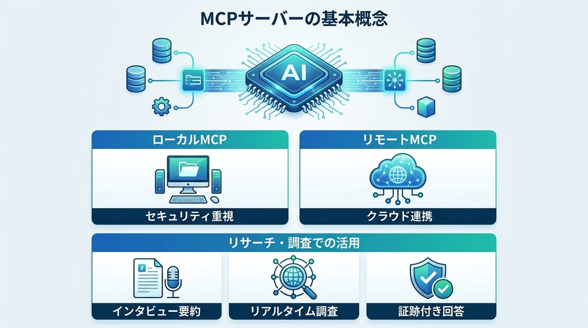図解：MCPサーバーとは？リサーチ・調査との連携で何が変わるか