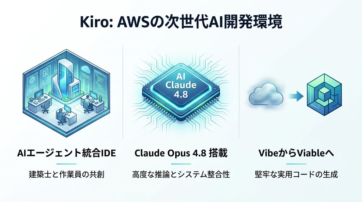 図解：「Kiro とは」？AWSが提供する次世代のAI開発環境（IDE）