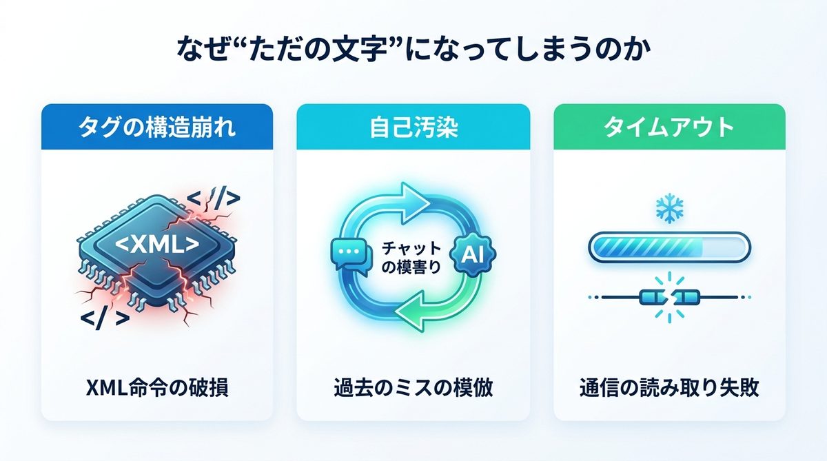 図解：なぜ“ただの文字”になってしまうのか