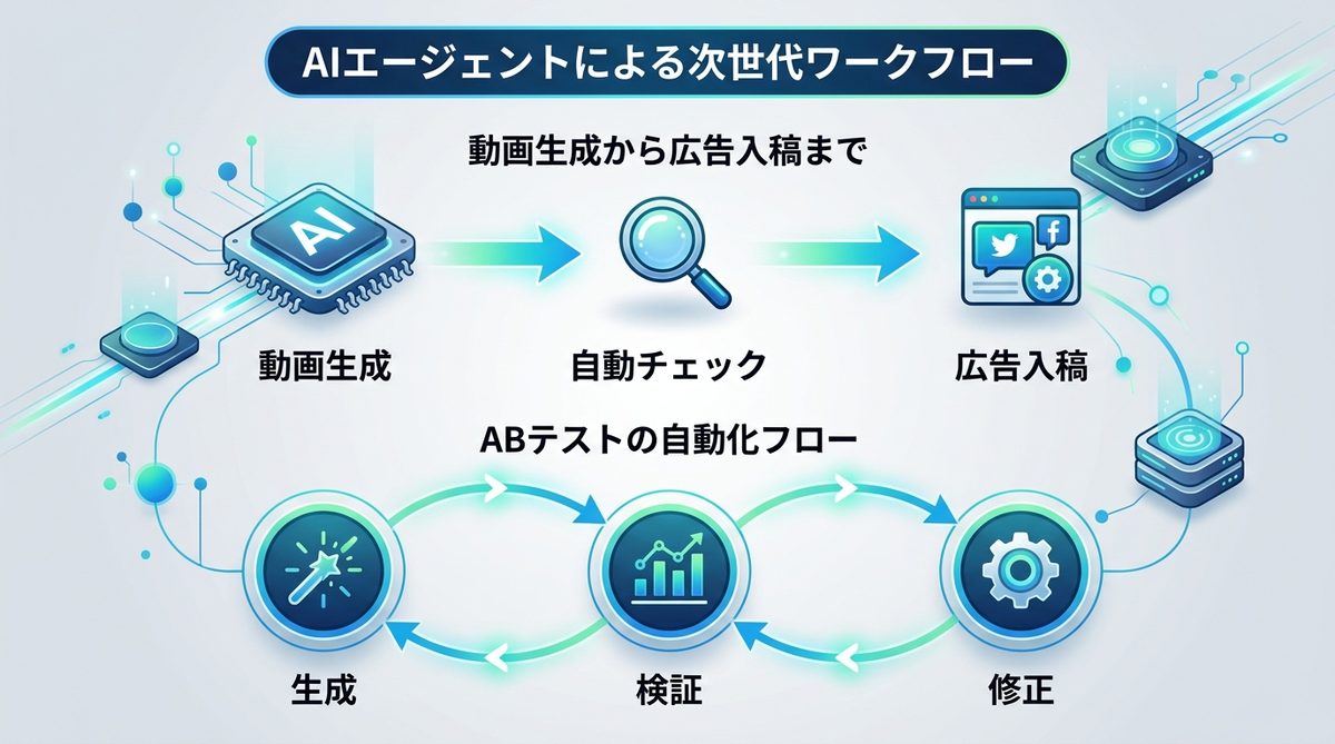図解：AIエージェントによる次世代ワークフローの構築
