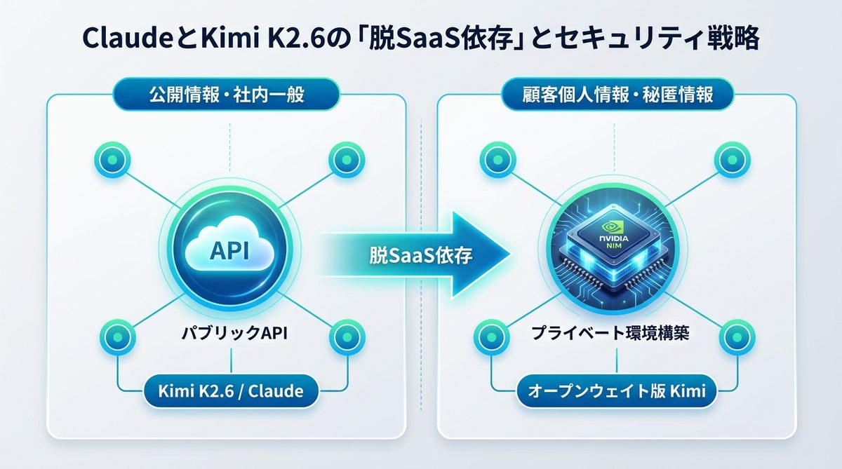 図解:ClaudeとKimi K2.6の「脱SaaS依存」とセキュリティ戦略