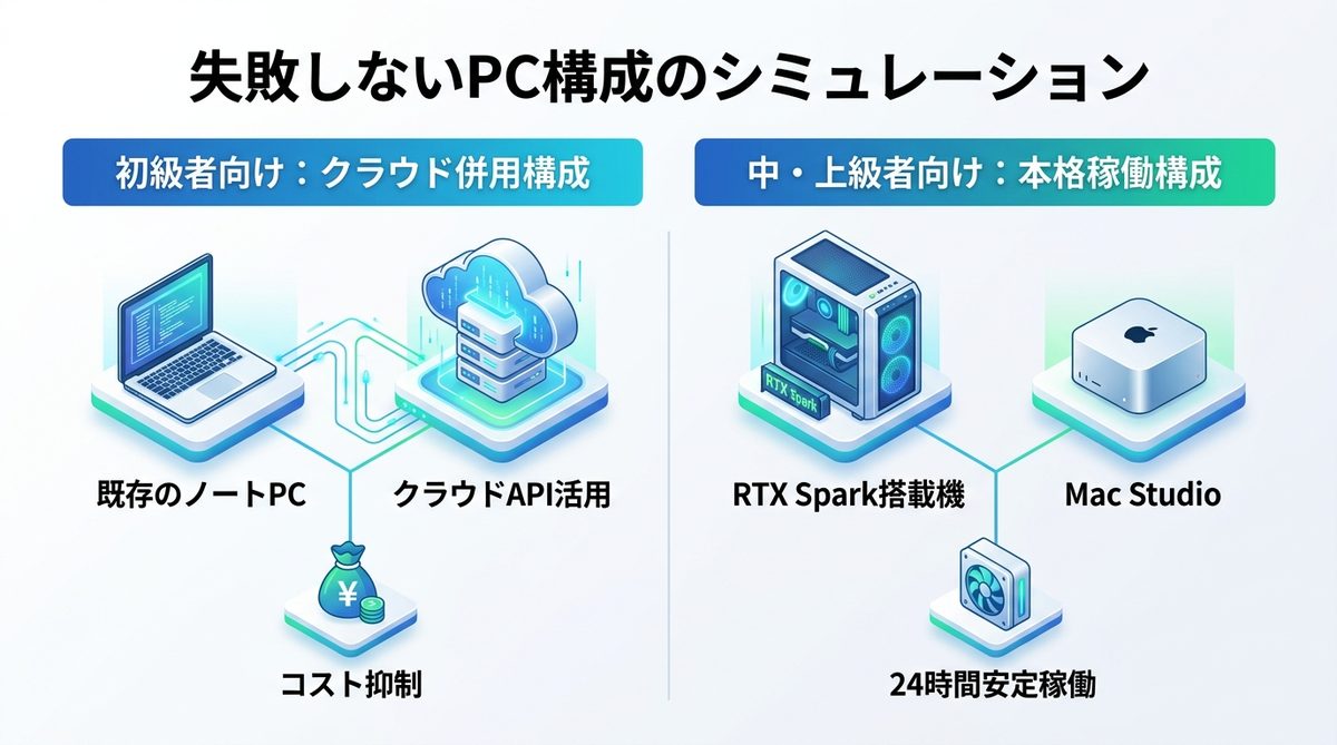 図解：失敗しないPC構成のシミュレーション
