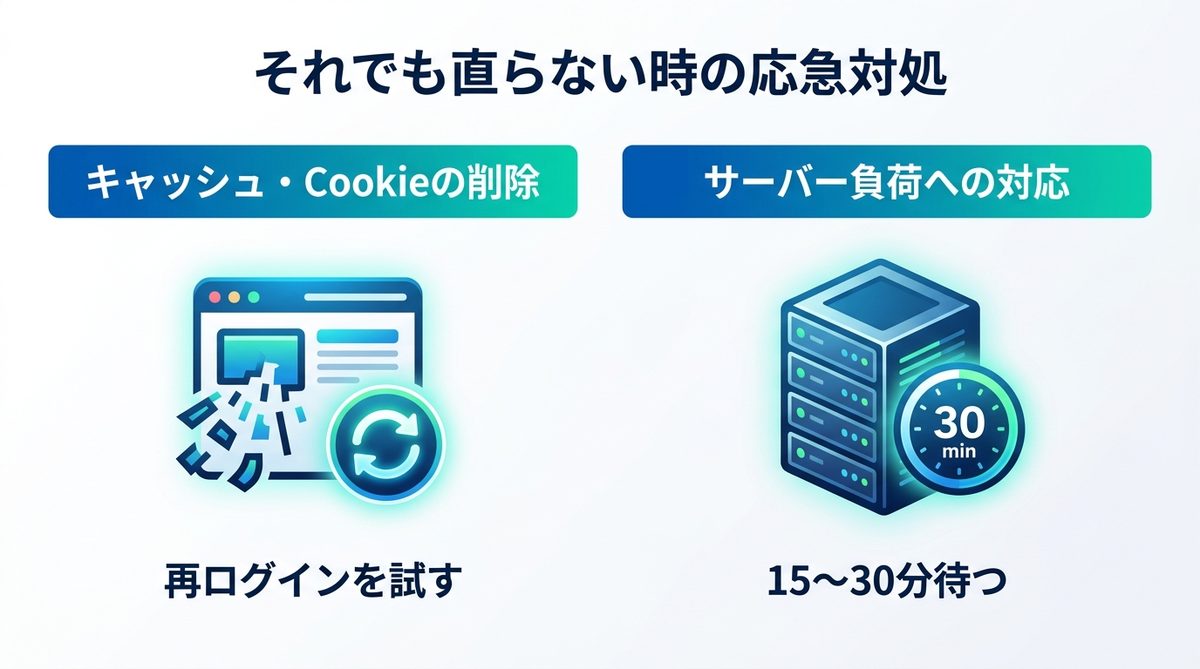 図解：それでも直らない時の応急対処