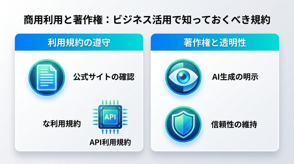 図解：商用利用と著作権：ビジネス活用で知っておくべき規約