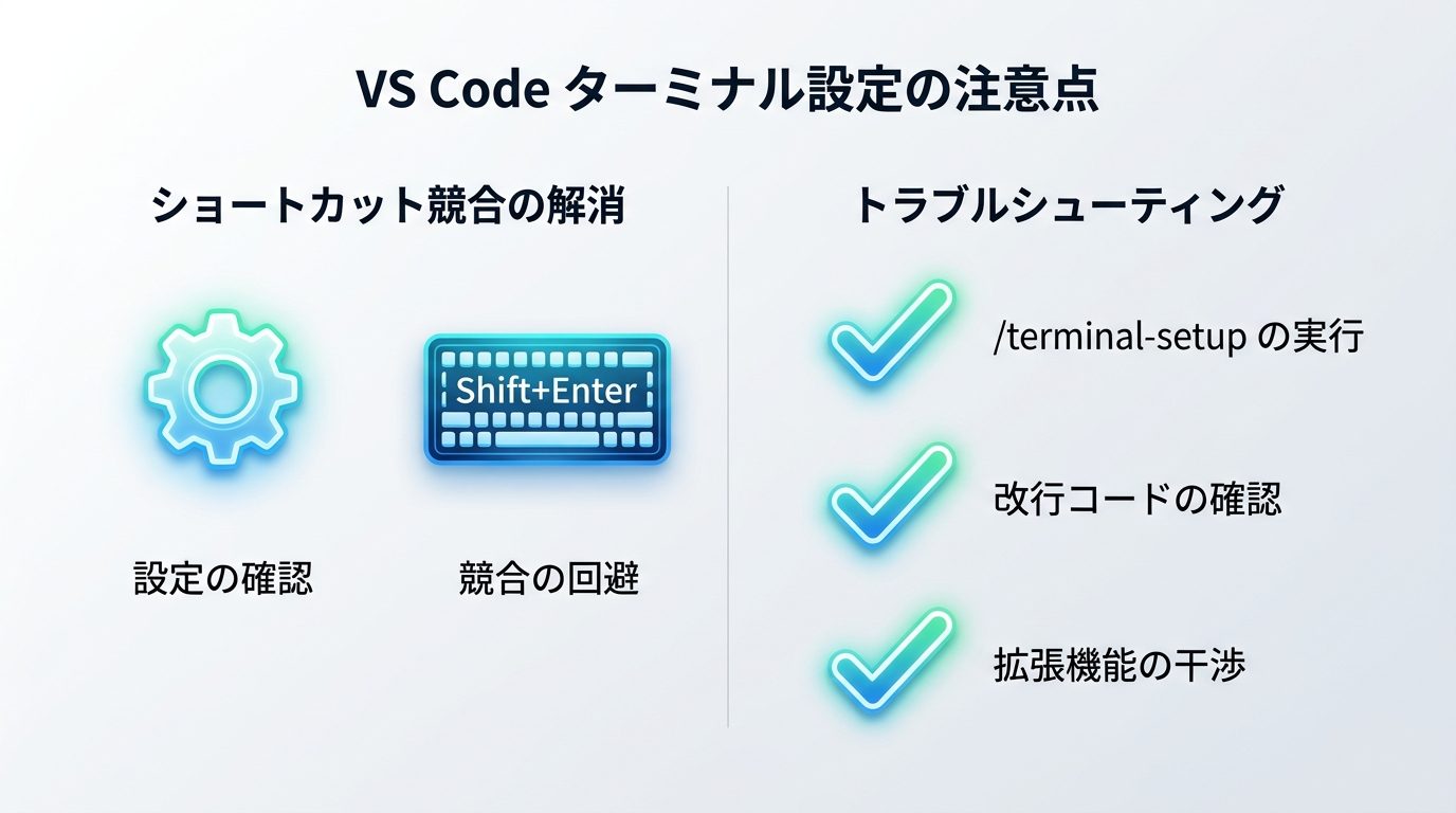 図解：【要注意】VS Code内蔵ターミナルを利用している方へ