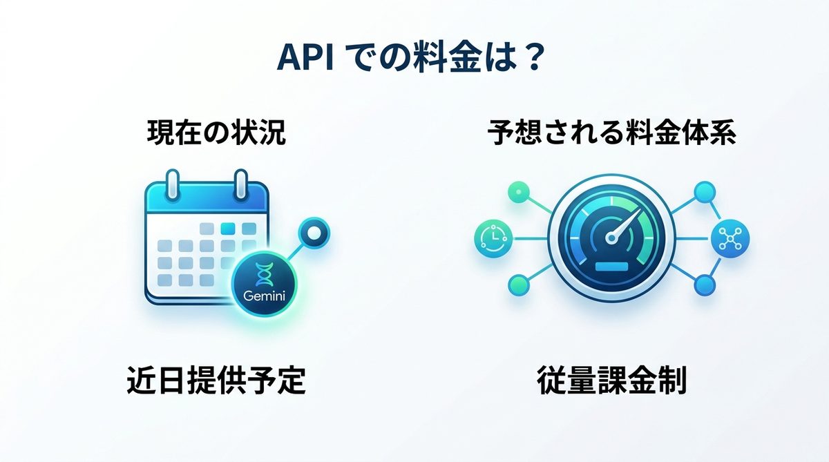 図解：APIでの提供と料金の見通し