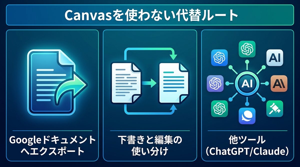 図解：頻発するなら｜Canvasを使わない代替ルート
