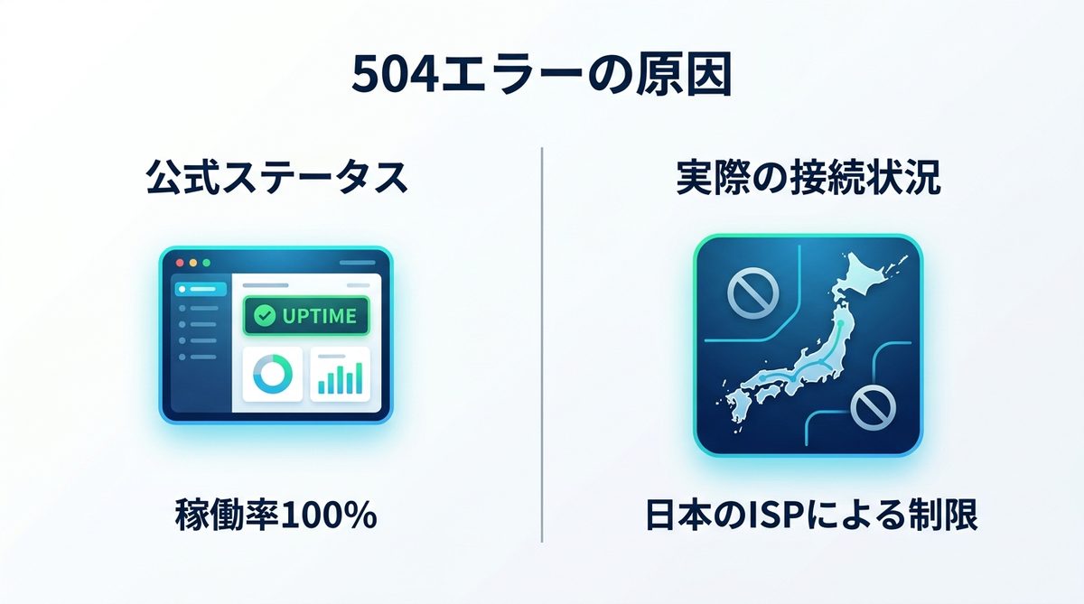 図解：Udioで「504」エラー（Gateway Timeout）が出る原因