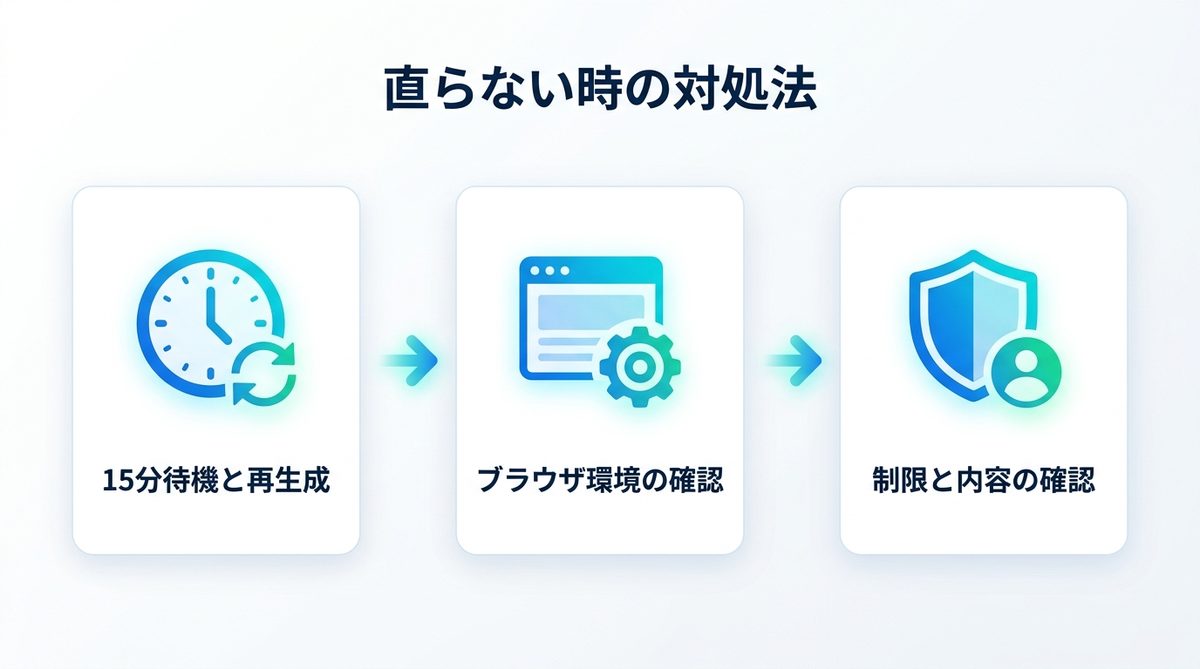 図解:それでも直らない時のチェックリスト