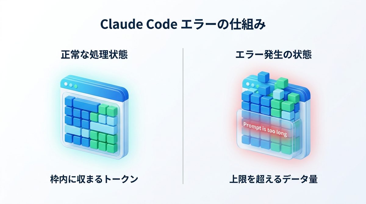 図解：「Prompt is too long」とは？発生の仕組み