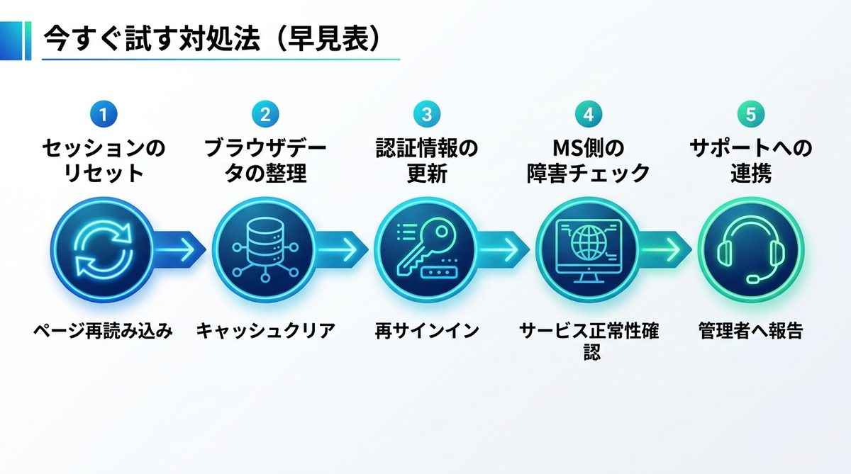 図解:今すぐ試す対処法(早見表)