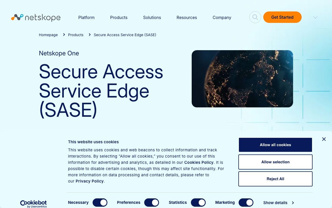 Netskope Japanの公式サイトトップページ