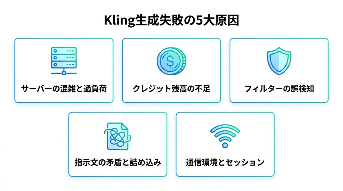 図解：Kling生成に失敗する5つの原因