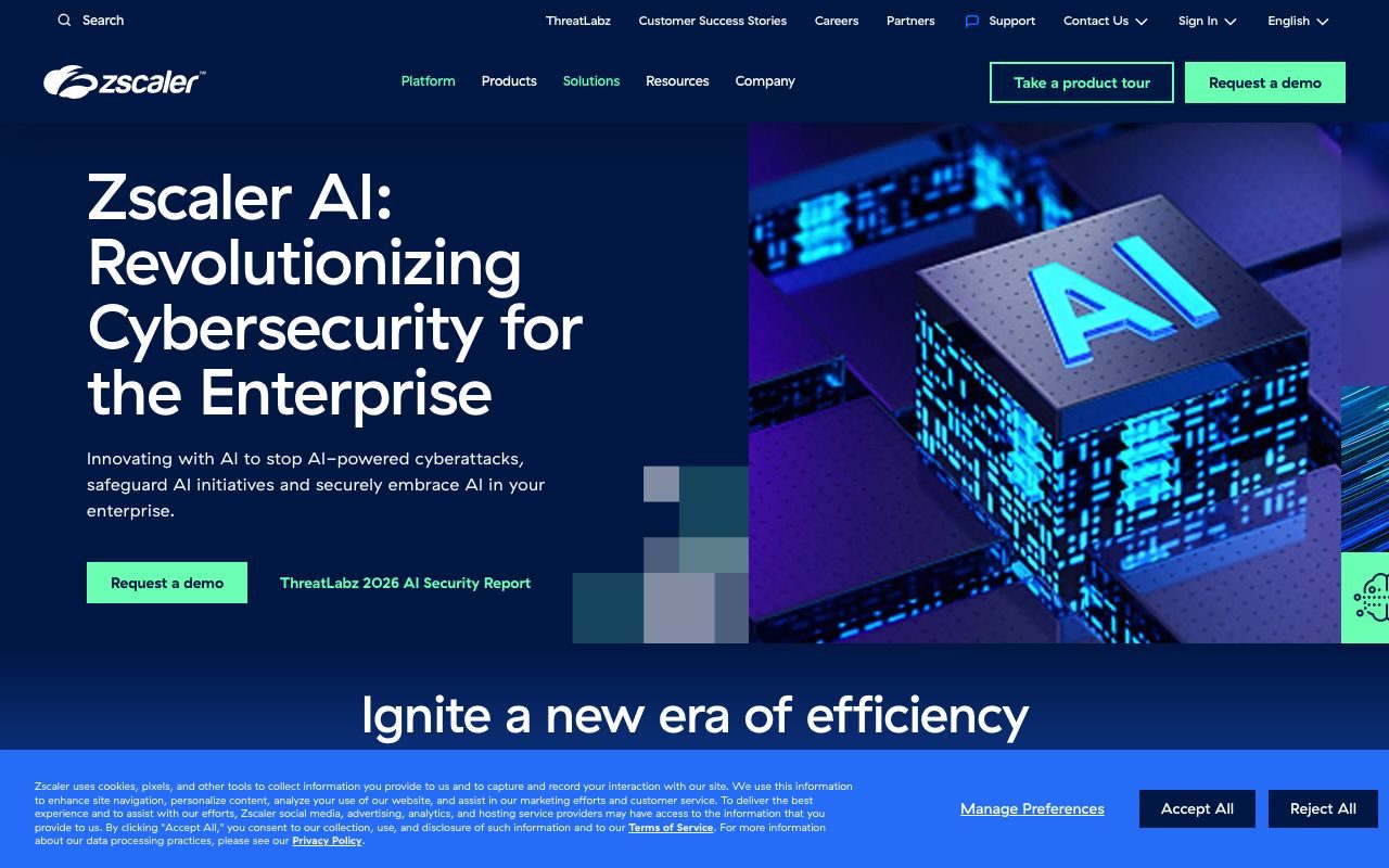 Zscalerの公式サイトトップページ