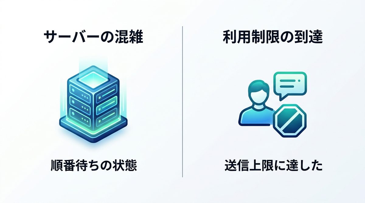 図解:「Selected model is at capacity」とは?