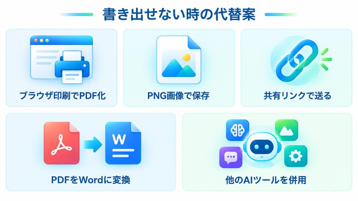 図解：それでも書き出せないときの代替手段