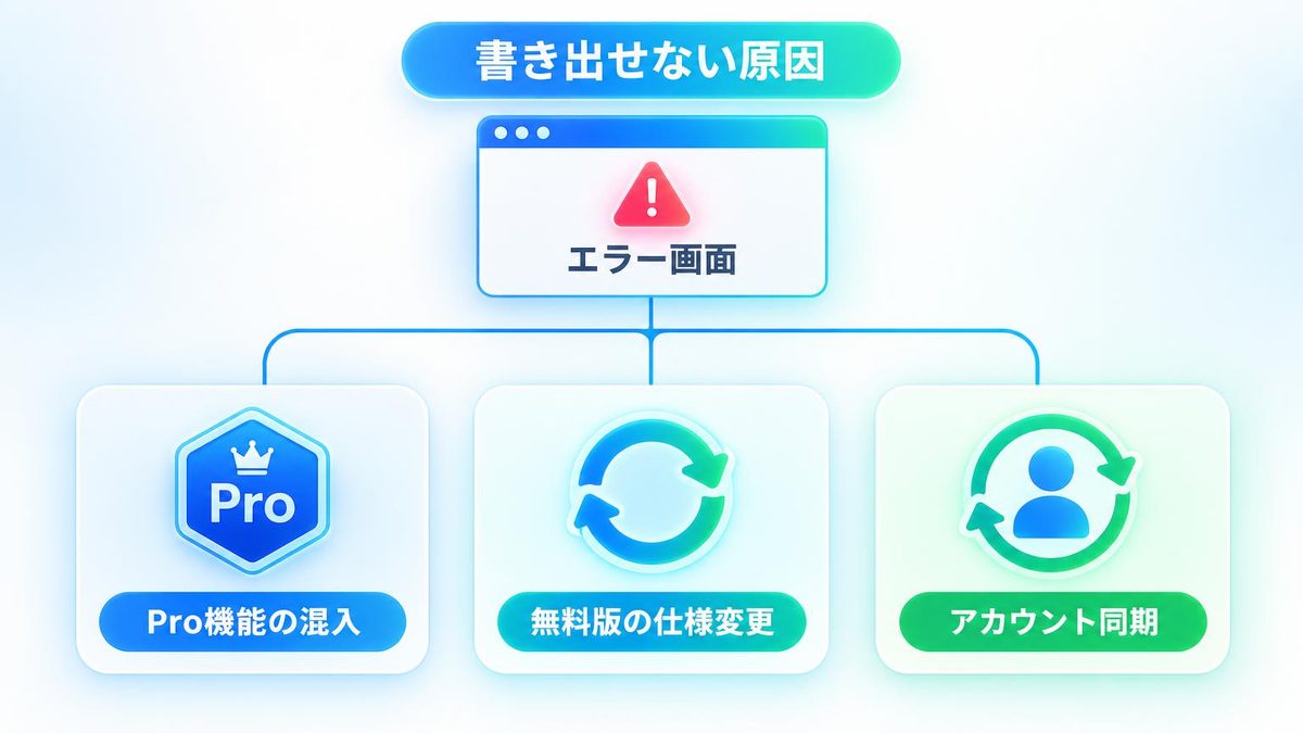 図解:背景削除はできたのに書き出せないとき