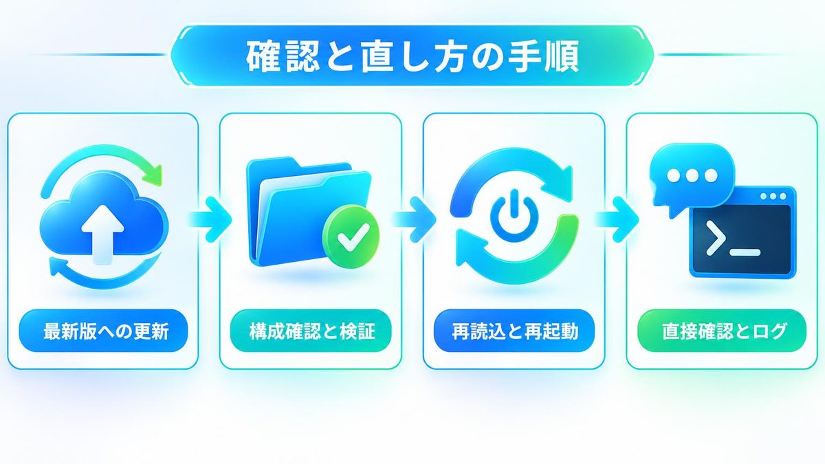図解：確認と直し方の順番