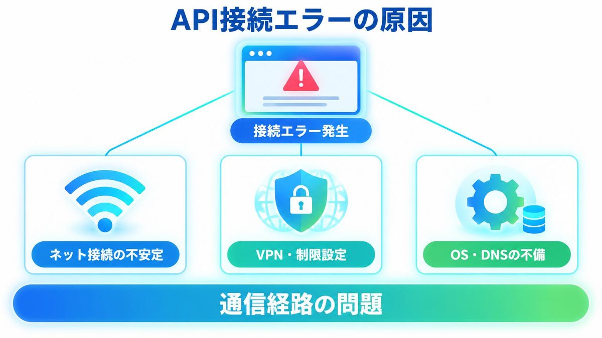 図解:「Unable to connect to API」とは