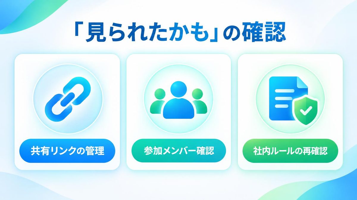 図解：「見られたかも」と思ったときの確認